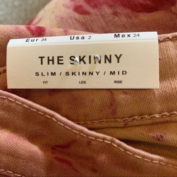 Zara Red Tie Dye Skinny Jeans NWT - Picture 13 of 15